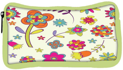 

Snoogg Eco Friendly Canvas Colorful Flower Designer Student Pen Pencil Case Coin Purse Pouch Cosmetic Makeup Bag (GREEN) Pouch(Multicolor)