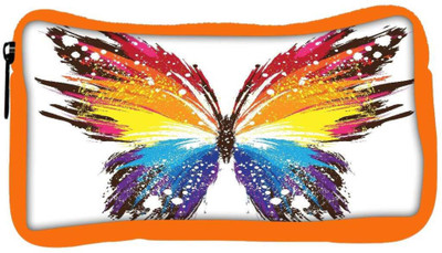 

Snoogg Eco Friendly Canvas Butterfly Graphic Colourful Student Pen Pencil Case Coin Purse Pouch Cosmetic Makeup Bag (ORANGE) Pouch(Multicolor)