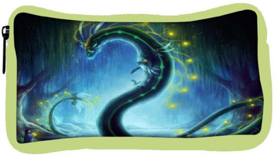 

Snoogg Eco Friendly Canvas Dragon Era Student Pen Pencil Case Coin Purse Pouch Cosmetic Makeup Bag (GREEN) Pouch(Multicolor)