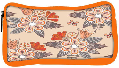 

Snoogg Eco Friendly Canvas Abstract Floral Background Student Pen Pencil Case Coin Purse Pouch Cosmetic Makeup Bag (ORANGE) Pouch(Multicolor)