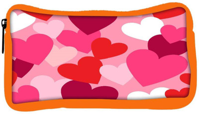 

Snoogg Eco Friendly Canvas Multiple Hearts Designer Student Pen Pencil Case Coin Purse Pouch Cosmetic Makeup Bag (ORANGE) Pouch(Multicolor)