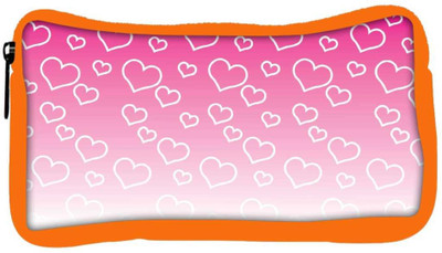 

Snoogg Eco Friendly Canvas White Hearts Designer Student Pen Pencil Case Coin Purse Pouch Cosmetic Makeup Bag (ORANGE) Pouch(Multicolor)