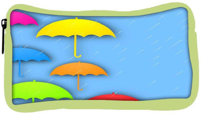 

Snoogg Eco Friendly Canvas Abstract Rainy Season Background With Colorful Umbrella And Raindrops Student Pen Pencil Case Coin Purse Pouch Cosmetic Makeup Bag (GREEN) Pouch(Multicolor)
