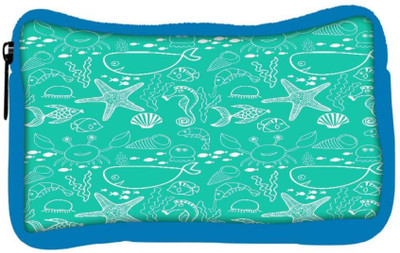

Snoogg Eco Friendly Canvas White Fish Green Pattern Designer Student Pen Pencil Case Coin Purse Pouch Cosmetic Makeup Bag (BLUE) Pouch(Multicolor)