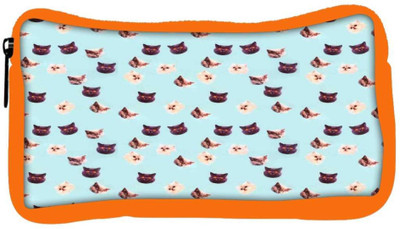

Snoogg Eco Friendly Canvas Hypno Cats Student Pen Pencil Case Coin Purse Pouch Cosmetic Makeup Bag (ORANGE) Pouch(Multicolor)