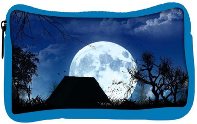 

Snoogg Eco Friendly Canvas White Moon Designer Student Pen Pencil Case Coin Purse Pouch Cosmetic Makeup Bag (BLUE) Pouch(Multicolor)