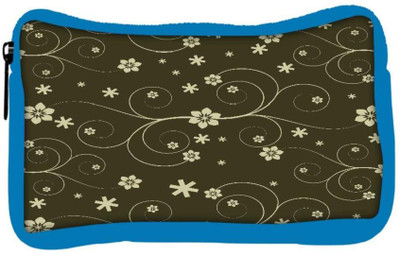

Snoogg Eco Friendly Canvas Cream Flower Designer Student Pen Pencil Case Coin Purse Pouch Cosmetic Makeup Bag (BLUE) Pouch(Multicolor)