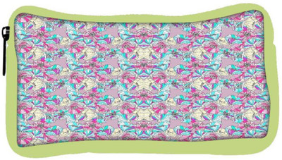 

Snoogg Eco Friendly Canvas Flower Pattern Student Pen Pencil Case Coin Purse Pouch Cosmetic Makeup Bag (GREEN) Pouch(Multicolor)