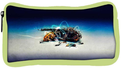 

Snoogg Eco Friendly Canvas Abstract Bee Designer Student Pen Pencil Case Coin Purse Pouch Cosmetic Makeup Bag (GREEN) Pouch(Multicolor)