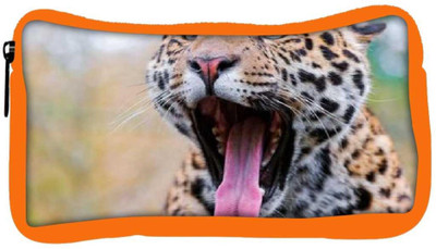 

Snoogg Eco Friendly Canvas Leopard Designer Student Pen Pencil Case Coin Purse Pouch Cosmetic Makeup Bag (ORANGE) Pouch(Multicolor)