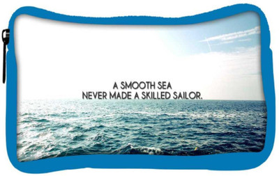 

Snoogg Eco Friendly Canvas Smooth Sea Designer Student Pen Pencil Case Coin Purse Pouch Cosmetic Makeup Bag (BLUE) Pouch(Multicolor)