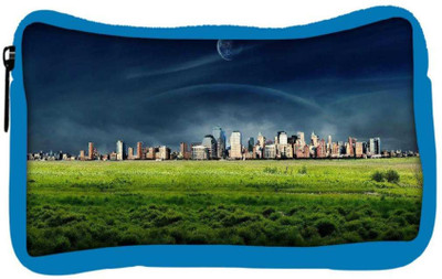 

Snoogg Eco Friendly Canvas Green City Designer Student Pen Pencil Case Coin Purse Pouch Cosmetic Makeup Bag (BLUE) Pouch(Multicolor)