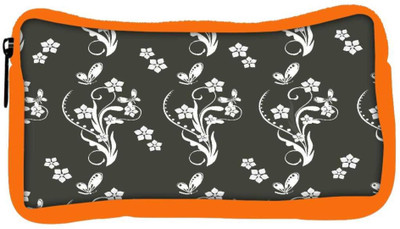 

Snoogg Eco Friendly Canvas White Floral Pattern Designer Student Pen Pencil Case Coin Purse Pouch Cosmetic Makeup Bag (ORANGE) Pouch(Multicolor)