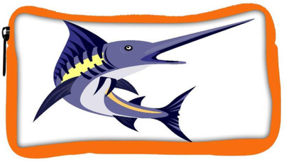

Snoogg Eco Friendly Canvas Blue Marlin Fish Jumping Retro Student Pen Pencil Case Coin Purse Pouch Cosmetic Makeup Bag (ORANGE) Pouch(Multicolor)