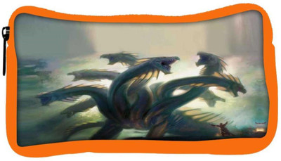 

Snoogg Eco Friendly Canvas Multi Head Dragons Student Pen Pencil Case Coin Purse Pouch Cosmetic Makeup Bag (ORANGE) Pouch(Multicolor)