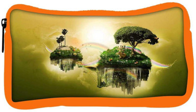 

Snoogg Eco Friendly Canvas Floating Earth Designer Student Pen Pencil Case Coin Purse Pouch Cosmetic Makeup Bag (ORANGE) Pouch(Multicolor)