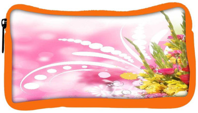 

Snoogg Eco Friendly Canvas Floral Corner Border With Blurred Background Student Pen Pencil Case Coin Purse Pouch Cosmetic Makeup Bag (ORANGE) Pouch(Multicolor)