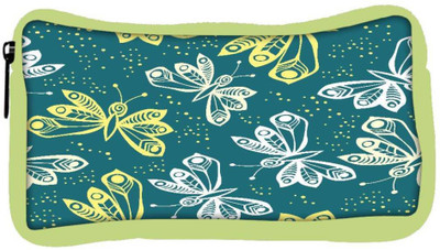 

Snoogg Eco Friendly Canvas White And Yellow Butterfly Designer Student Pen Pencil Case Coin Purse Pouch Cosmetic Makeup Bag (GREEN) Pouch(Multicolor)