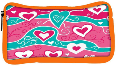 

Snoogg Eco Friendly Canvas Wavy Hearts Pattern Designer Student Pen Pencil Case Coin Purse Pouch Cosmetic Makeup Bag (ORANGE) Pouch(Multicolor)