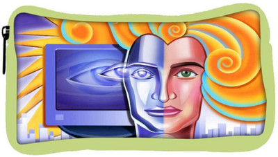

Snoogg Eco Friendly Canvas Abstract Blue Pattern Designer Student Pen Pencil Case Coin Purse Pouch Cosmetic Makeup Bag (GREEN) Pouch(Multicolor)