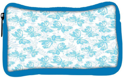 

Snoogg Eco Friendly Canvas Blue Butterfly White Pattern Designer Student Pen Pencil Case Coin Purse Pouch Cosmetic Makeup Bag (BLUE) Pouch(Multicolor)