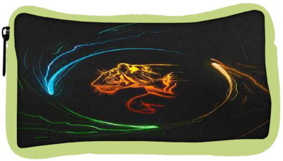 

Snoogg Eco Friendly Canvas Multicolor Tiger Student Pen Pencil Case Coin Purse Pouch Cosmetic Makeup Bag (GREEN) Pouch(Multicolor)