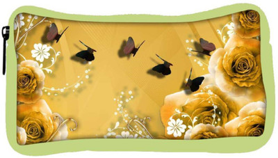 

Snoogg Eco Friendly Canvas Golden Roses And Butterfly Designer Student Pen Pencil Case Coin Purse Pouch Cosmetic Makeup Bag (GREEN) Pouch(Multicolor)