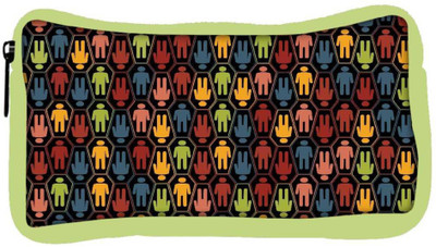 

Snoogg Eco Friendly Canvas Colorful Peoples Designer Student Pen Pencil Case Coin Purse Pouch Cosmetic Makeup Bag (GREEN) Pouch(Multicolor)