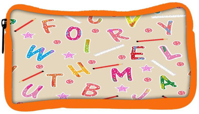 

Snoogg Eco Friendly Canvas Crayons Alphabets Designer Student Pen Pencil Case Coin Purse Pouch Cosmetic Makeup Bag (ORANGE) Pouch(Multicolor)
