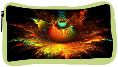 

Snoogg Eco Friendly Canvas Abstract Flowers Designer Student Pen Pencil Case Coin Purse Pouch Cosmetic Makeup Bag (GREEN) Pouch(Multicolor)
