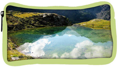 

Snoogg Eco Friendly Canvas Reflection Water Designer Student Pen Pencil Case Coin Purse Pouch Cosmetic Makeup Bag (GREEN) Pouch(Multicolor)
