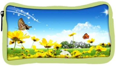 

Snoogg Eco Friendly Canvas Yellow Flower And Butterfly Designer Student Pen Pencil Case Coin Purse Pouch Cosmetic Makeup Bag (GREEN) Pouch(Multicolor)
