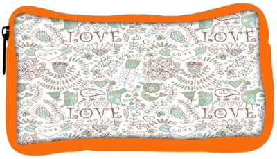 

Snoogg Eco Friendly Canvas Love Birds Offwhite Pattern Designer Student Pen Pencil Case Coin Purse Pouch Cosmetic Makeup Bag (ORANGE) Pouch(Multicolor)