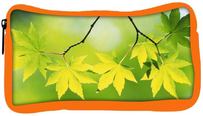 

Snoogg Eco Friendly Canvas Neem Leaves Designer Student Pen Pencil Case Coin Purse Pouch Cosmetic Makeup Bag (ORANGE) Pouch(Multicolor)
