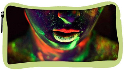

Snoogg Eco Friendly Canvas Neon Lips 2492 Student Pen Pencil Case Coin Purse Pouch Cosmetic Makeup Bag (GREEN) Pouch(Multicolor)