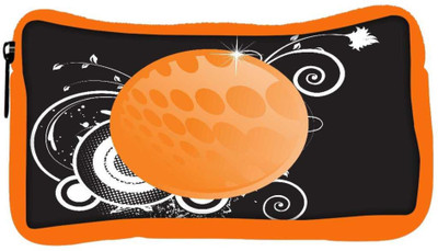 

Snoogg Eco Friendly Canvas Abstract Floral Frame Background Student Pen Pencil Case Coin Purse Pouch Cosmetic Makeup Bag (ORANGE) Pouch(Multicolor)