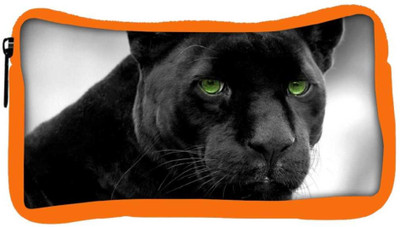 

Snoogg Eco Friendly Canvas Black Tiger Designer Student Pen Pencil Case Coin Purse Pouch Cosmetic Makeup Bag (ORANGE) Pouch(Multicolor)