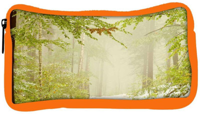 

Snoogg Eco Friendly Canvas Snowfall In Forest Designer Student Pen Pencil Case Coin Purse Pouch Cosmetic Makeup Bag (ORANGE) Pouch(Multicolor)