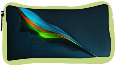 

Snoogg Eco Friendly Canvas Feather Abstract Designer Student Pen Pencil Case Coin Purse Pouch Cosmetic Makeup Bag (GREEN) Pouch(Multicolor)