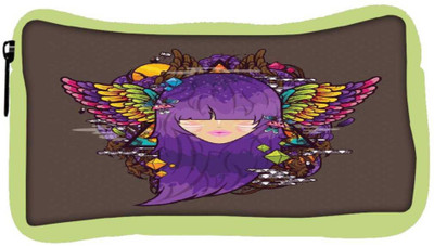 

Snoogg Eco Friendly Canvas Purple Haired Woman 2686 Student Pen Pencil Case Coin Purse Pouch Cosmetic Makeup Bag (GREEN) Pouch(Multicolor)