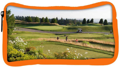 

Snoogg Eco Friendly Canvas Abstract Golf Players Designer Student Pen Pencil Case Coin Purse Pouch Cosmetic Makeup Bag (ORANGE) Pouch(Multicolor)