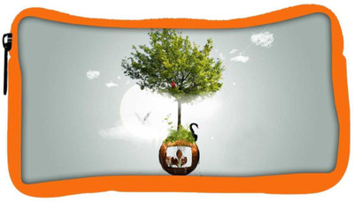 

Snoogg Eco Friendly Canvas Two Small World Designer Student Pen Pencil Case Coin Purse Pouch Cosmetic Makeup Bag (ORANGE) Pouch(Multicolor)