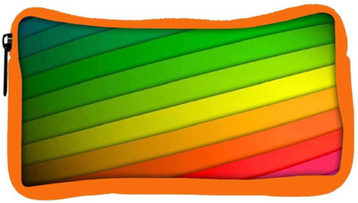

Snoogg Eco Friendly Canvas Colorful Strips Designer Student Pen Pencil Case Coin Purse Pouch Cosmetic Makeup Bag (ORANGE) Pouch(Multicolor)