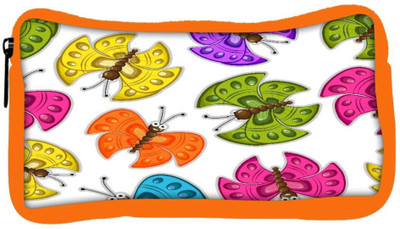 

Snoogg Eco Friendly Canvas Colorful Butterflies Designer Student Pen Pencil Case Coin Purse Pouch Cosmetic Makeup Bag (ORANGE) Pouch(Multicolor)