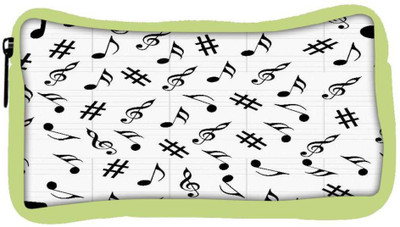 

Snoogg Eco Friendly Canvas Black Music Designer Student Pen Pencil Case Coin Purse Pouch Cosmetic Makeup Bag (GREEN) Pouch(Multicolor)