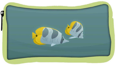 

Snoogg Eco Friendly Canvas Tiger Fish Designer Student Pen Pencil Case Coin Purse Pouch Cosmetic Makeup Bag (GREEN) Pouch(Multicolor)