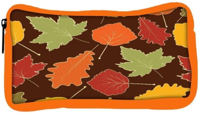 

Snoogg Eco Friendly Canvas Variety Of Leaves Designer Student Pen Pencil Case Coin Purse Pouch Cosmetic Makeup Bag (ORANGE) Pouch(Multicolor)