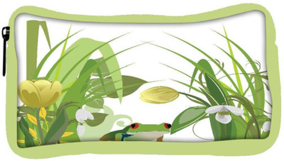 

Snoogg Eco Friendly Canvas Abstract Illustration With Lots Of Beautiful Flowers Student Pen Pencil Case Coin Purse Pouch Cosmetic Makeup Bag (GREEN) Pouch(Multicolor)