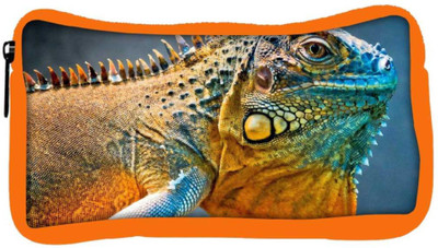 

Snoogg Eco Friendly Canvas Chameleon Designer Student Pen Pencil Case Coin Purse Pouch Cosmetic Makeup Bag (ORANGE) Pouch(Multicolor)