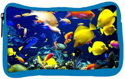 

Snoogg Eco Friendly Canvas Multicolor Fishes Designer Student Pen Pencil Case Coin Purse Pouch Cosmetic Makeup Bag (BLUE) Pouch(Multicolor)